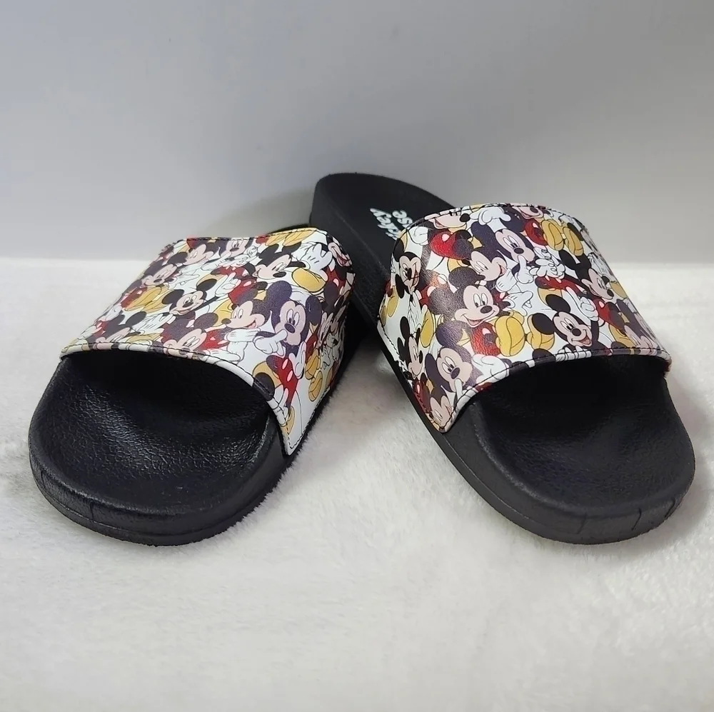 DISNEY Mickey Mouse Graphic Slides Sandals Kids Size 2-3 Unisex